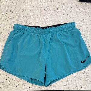 NIKE Blue Athletic Shorts with Logo